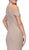 Eureka Fashion - Embellished Jewel Neck Satin Sheath Evening Dress Special Occasion Dress