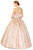 Eureka Fashion - Embellished V-neck Glitter Ballgown Prom Dresses