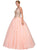 Eureka Fashion - Gilded Bateau Neck Mesh Ball Gown Special Occasion Dress