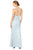 Eureka Fashion - Glitter Jersey V-neck Sheath Dress Bridesmaid Dresses