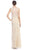 Eureka Fashion - Lattice Motif Illusion Bateau Soutache Evening Gown Special Occasion Dress