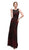 Eureka Fashion - Lattice Motif Illusion Bateau Soutache Evening Gown Special Occasion Dress XS / Black/Red