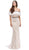 Eureka Fashion - Off-Shoulder Two-Piece Lace Mermaid Evening Gown Evening Dresses XS / Ivory/Blue Beading