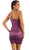 Eureka Fashion - Rosette Strap Ruched Short Dress 1893 - 1 pc Plum In Size 3Xl Available CCSALE 3Xl / Plum