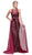 Eureka Fashion - Sequined Illusion Halter Evening Dress With Sheer Overlay Special Occasion Dress XS / Burgundy
