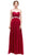 Eureka Fashion - Strapless Sequined Lace Bodice A-Line Gown Special Occasion Dress XS / Red