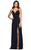 Faviana - 10005 Lacy V-neck Chiffon Evening Gown Special Occasion Dress 0 / Black
