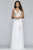 Faviana - 10201 Plunging V Neckline Halter Lace Up Back Gown Bridesmaid Dresses 00 / Ivory/Gold
