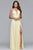 Faviana - 7747 Illusion Plunging V-Neck Flowy Chiffon A-Line Dress Prom Dresses