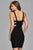 Faviana - 7852 Black Cocktail Dress With Side Cut-Outs - 1 Pc. Black in size 14 Available CCSALE