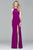 Faviana - 7976 Halter Neck Jersey Trumpet Dress - 1 Pc Wine in Size 4 Available CCSALE 4 / Wild Orchid