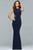 Faviana - 8018 Banded Cutout Jersey Sheath Gown Special Occasion Dress