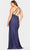 Faviana 9532 - Ruched High Slit Train Gown Evening Dresses