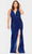 Faviana 9542 - Velvet Sequin Halter Evening Dress Prom Dresses
