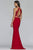 Faviana - Beaded Applique Two-Piece Sheath Gown S10272 - 1 pc Red In Size 6 Available CCSALE 6 / Red