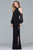 Faviana Cold Shoulder Haltered Jersey Gown s10053 - 1 pc Black In Size 8 Available CCSALE 8 / Black