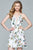 Faviana - Deep V-Neck A-Line Dress 8093 Special Occasion Dress 0 / Ivory