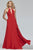 Faviana - Faviana - S10235 Sleeveless Halter Chiffon A-line Dress CCSALE 2 / Red
