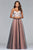 Faviana - Floral Applique Sweetheart A-line Evening Dress s10023 - 2 pcs Sangria/Pink in Size 8 and 10 Available CCSALE 4 / Dusty Pink/Smoke