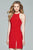 Faviana - Halter Cocktail Dress 8053 Special Occasion Dress 0 / Red