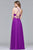 Faviana Halter - s10025 Halter Neck Front Illusion Cutout A-line Dress CCSALE 00 / Red