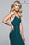Faviana - Lace Up Back Long Sheath Dress S10205 - 1 pc Evergreen In Size 0 Available CCSALE 0 / Evergreen