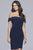 Faviana Off The Shoulder Jersey Cocktail Dress S10162 - 1 pc Bordeaux In Size 4 Available CCSALE