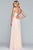 Faviana - Plunging V Neckline Halter Lace Up Back Gown 10201 - 1 pc Ivory/Gold in Size 0 and 1 pc Buttercream In Size 2 Available CCSALE