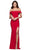 Faviana - s10015 Trendy Off-Shoulder Jersey Evening Gown Evening Dresses 0 / Red
