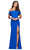Faviana - s10015 Trendy Off-Shoulder Jersey Evening Gown Evening Dresses 0 / Royal
