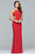 Faviana S10058 Halter Neck Sheath Jersey Gown - 1 pc Red in Size 4 Available CCSALE 4 / Red