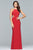 Faviana S10058 Halter Neck Sheath Jersey Gown - 1 pc Red in Size 4 Available CCSALE 4 / Red