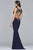 Faviana - S10107 Lace Beaded V-Neck Jersey Sheath Dress Prom Dresses