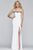 Faviana - S10200 Beaded Tulle Neckline Strapless Jersey Dress Evening Dresses 00 / Ivory