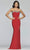 Faviana - S10200 Strapless Beaded Neckline High Slit Evening Dress - 1 pc Red In Size 4 Available CCSALE 4 / Red