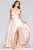 Faviana - S10209 Lace Up Back Satin V Neck Dress Evening Dresses