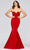 Faviana - S10213 Strapless Stretch Faille Satin Mermaid Dress Special Occasion Dress 00 / Red