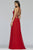 Faviana - S10233 String Back Empire Waist A-Line Chiffon Dress Prom Dresses in Red