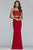 Faviana - S10272 Beaded Applique Two-Piece Sheath Gown Prom Dresses
