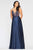 Faviana - S10401 Applique Deep V-neck Charmeuse A-line Dress Prom Dresses