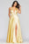 Faviana - S10403 Deep V-neck Charmeuse A-line Gown Prom Dresses