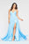 Faviana - S10413 Plunging V-neck Chiffon A-line Dress Prom Dresses