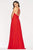 Faviana - S10413 Plunging V-neck Chiffon A-line Dress Prom Dresses