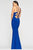 Faviana - S10418 Plunging Lace Up Back Sheath Dress Pageant Dresses