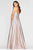 Faviana - S10424 Plunging V-neck Glitter Jersey A-line Gown Prom Dresses