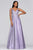 Faviana - S10424 Plunging V-neck Glitter Jersey A-line Gown Prom Dresses