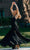 Faviana - S10435 Illusion Plunging V Neck Beaded Waist A-Line Dress Prom Dresses 00 / Black