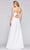 Faviana - S10435 Illusion Plunging V Neck Beaded Waist A-Line Dress Prom Dresses