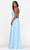 Faviana - S10435 Illusion Plunging V Neck Beaded Waist A-Line Dress Prom Dresses