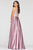 Faviana - S10442 Embroidered Floral Applique Long Dress
 - 1 pc Deep Mauve In Size 8 Available CCSALE 8 / Deep Mauve
